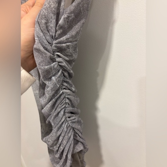 ZARA Metallic Grey Ruched Draped Bodysuit XS - Picture 9 of 11